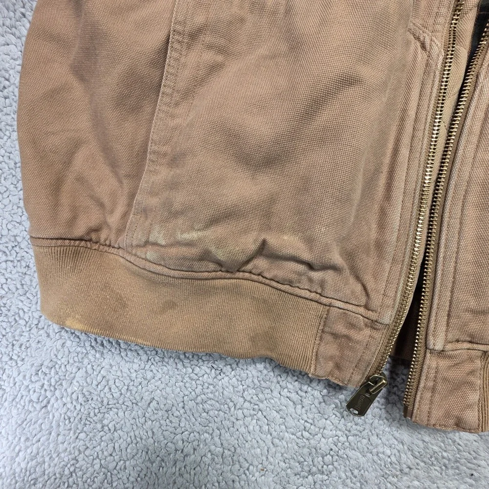 Duluth Trading Co Vintage Hooded Canvas Chore Work Jacket Flannel Lined Size 2XL